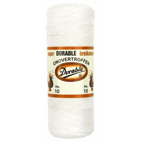 Durable Breikatoen Nr. 10 - 009 wit - Katoen Garen, Hobby en Vrije tijd, Breien en Haken, Ophalen of Verzenden