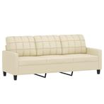Creme Driezitsbank 180cm | Retourdeal | 35% Korting!, Huis en Inrichting, Banken | Bankstellen, 150 tot 200 cm, 75 tot 100 cm