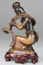 Statuette Kwanyin Sculptuur - Oog van de Tijger - tiger eye