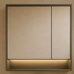 SALE - Eira 80 x 80 - Grijs - Spiegelkast - Vierkant -, Huis en Inrichting, Badkamer | Badkamermeubels, Ophalen of Verzenden, Nieuw