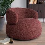 *WOONWINKEL* Eleonora Maeve Ronde Fauteuil Draaibaar Rood, Verzenden, Nieuw, Stof