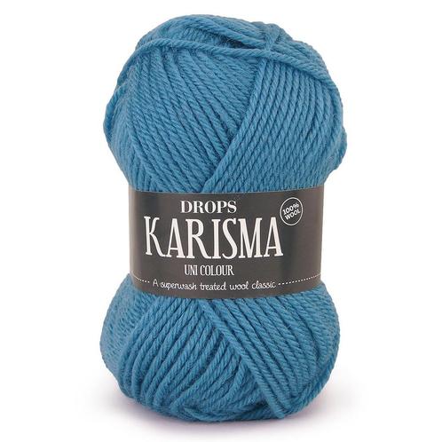 DROPS Karisma Uni Colour - 60 petroleum - Wol Garen, Hobby en Vrije tijd, Breien en Haken, Ophalen of Verzenden