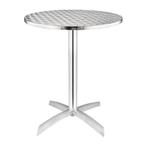 Bolero alumiminium klaptafel met RVS blad 60(Ø)cm, Verzenden, Nieuw in verpakking