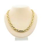 18 Krt. Bicolor gouden collier; 47 cm | Chimento (fantasie), Ophalen of Verzenden, Gebruikt, Overige kleuren, Goud