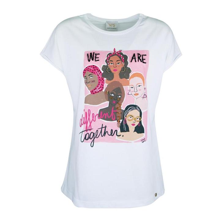 Verysimple • wit t-shirt different together • S (IT42), Kleding | Dames, Tops, Wit, Nieuw, Maat 36 (S), Verzenden