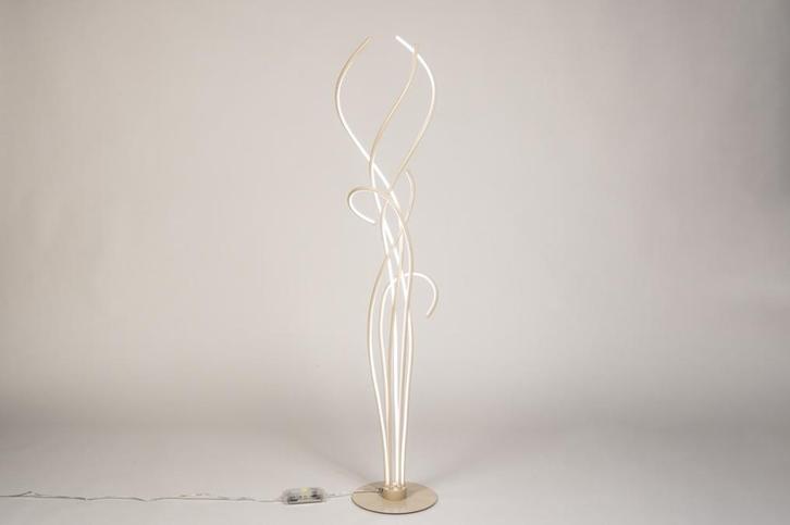 Rietveld Vloerlampen - Beige, Zand - Metaal, Huis en Inrichting, Lampen | Vloerlampen, Verzenden