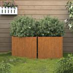 vidaXL Plantenbakken 2 st 42x40x39 cm cortenstaal, Tuin en Terras, Verzenden, Minder dan 60 cm, Nieuw, Metaal