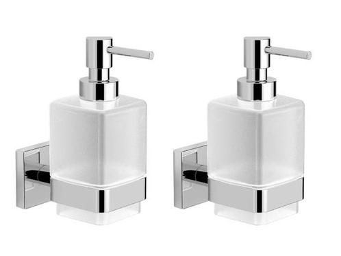 Veiling - 2x Alterna zeepdispenser in houder Siena chroom, Doe-het-zelf en Verbouw, Sanitair