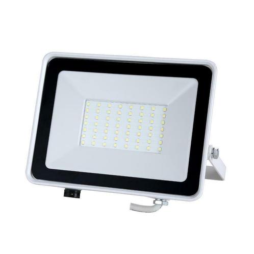 LED bouwlamp - Wit - 50W - 4000 lumen - Met beugel, Tuin en Terras, Buitenverlichting, Waterbestendig, Led, Netvoeding, 50 tot 250 watt