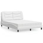 vidaXL Bed met matras kunstleer wit 120x200 cm, Overige materialen, Verzenden, Wit, Nieuw