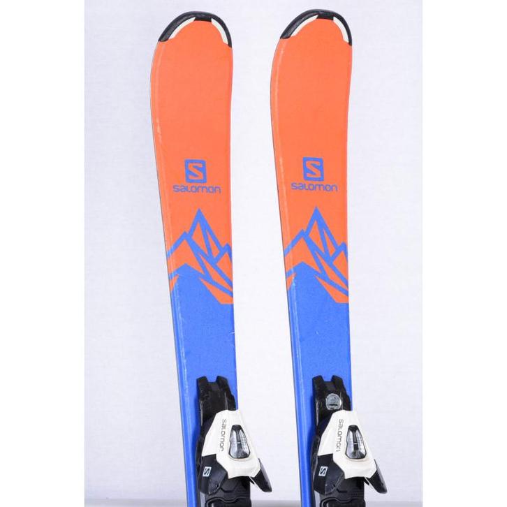 110 130 kinder skis SALOMON QST MAX JR, blue/orange + Salom, Sport en Fitness, Skiën en Langlaufen, Gebruikt, Verzenden