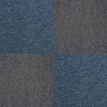 40 x Tapijttegels - Kleur: Storm Blauw en Zwart - 50x50cm beschikbaar voor biedingen