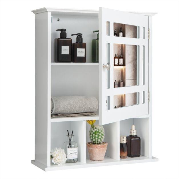 2dekans | Coast Badkamer Muur Opbergkast Spiegelkast Houten, Huis en Inrichting, Woonaccessoires | Overige, Zo goed als nieuw