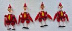 Beeldje, Lotto 4 statuette Pinocchio - 13 cm - Muranoglas -, Antiek en Kunst