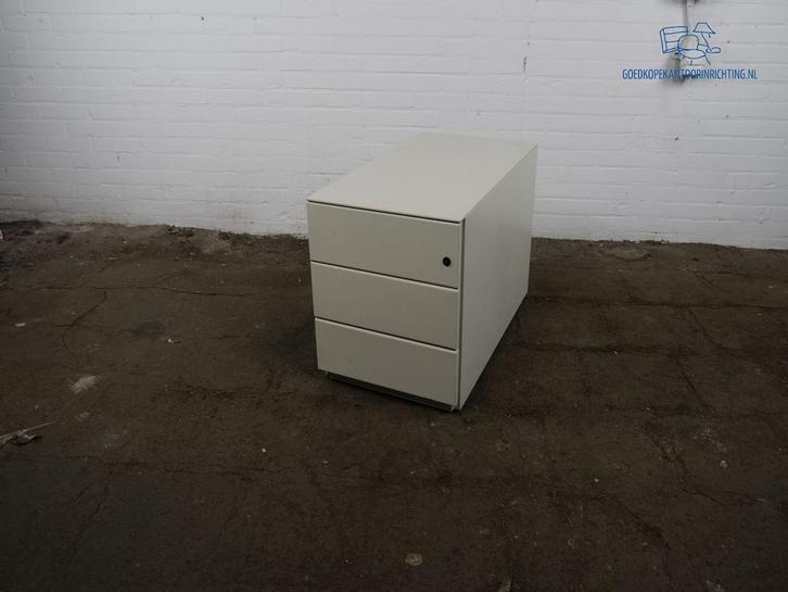 Ladeblok | Tweedehands | Cremekleurig | 3 lades | LB237, Huis en Inrichting, Kasten | Ladekasten, Gebruikt, Verzenden
