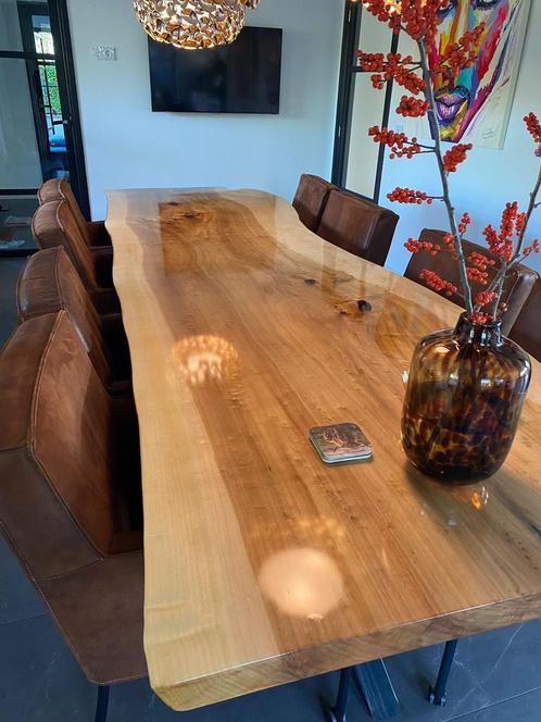 Epoxy tafel | Boomtamtafel epoxy coating | eettafel, Huis en Inrichting, Tafels | Eettafels, 50 tot 100 cm, 200 cm of meer, Overige vormen