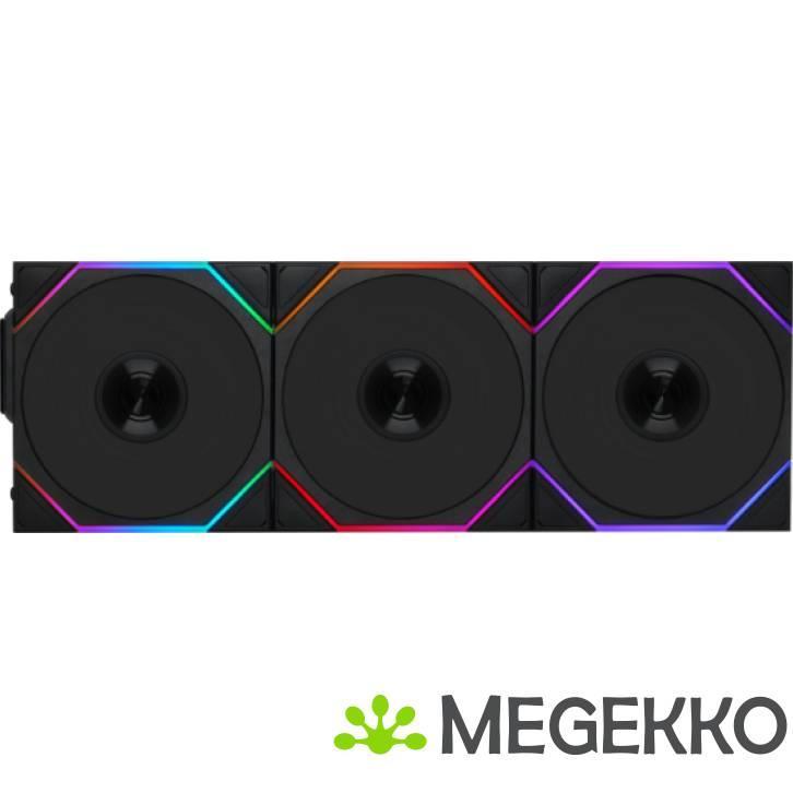 Lian Li UNI FAN TL Wireless Reverse Blade 120mm Black 3-pack, Computers en Software, Computerkoelers, Nieuw, Verzenden