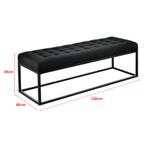 [pro.tec] Halbank bankje stof 120x40x38 cm zwart, Huis en Inrichting, Slaapkamer | Slaapbanken, Verzenden, Nieuw