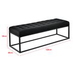 [pro.tec] Halbank bankje stof 120x40x38 cm zwart, Nieuw, Verzenden