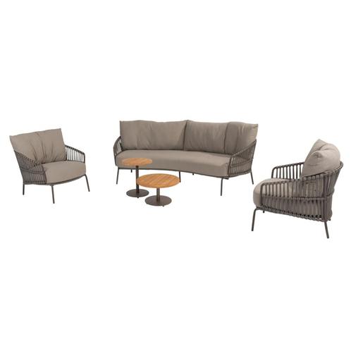 Volta Capalbio stoel bank loungeset 5 delig teak terre 4, Tuin en Terras, Tuinsets en Loungesets, Nieuw, Ophalen of Verzenden