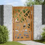 vidaXL Poort met lichtontwerp 105x155 cm weervast staal, Verzenden, Nieuw