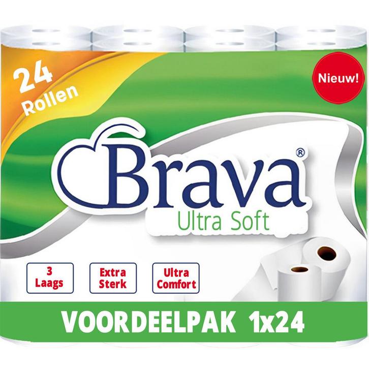 ACTIE: 24 Rollen - 3 Laags - Ultra Soft Toiletpapier -, Huis en Inrichting, Schoonmaakartikelen, Ophalen of Verzenden