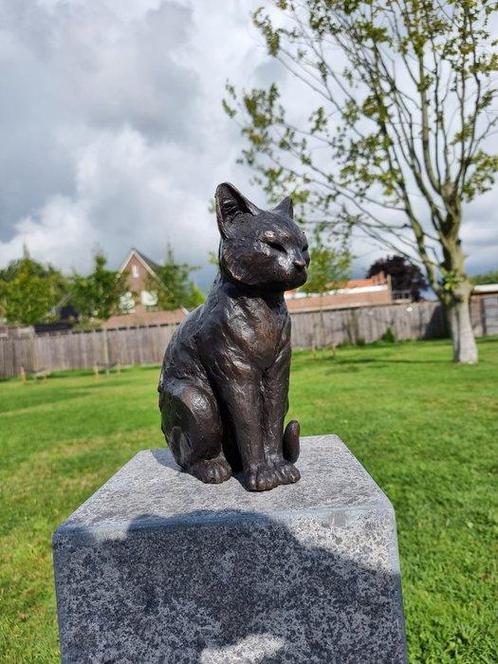 Beeld, Bronze Cat - Hand-Crafted - 26 cm - Brons, Antiek en Kunst, Kunst | Designobjecten