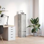vidaXL Highboard 29,5x34x119,5 cm spaanplaat betongrijs, Huis en Inrichting, Kasten | Buffetkasten, Verzenden, Nieuw, Overige houtsoorten