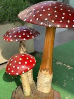 sculptuur, Amanita Muscaria Funghi - 81 cm - Birch