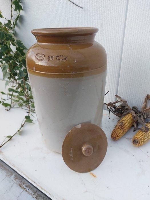 Kom - witte klei - zware kruik planten, Antiek en Kunst, Curiosa en Brocante