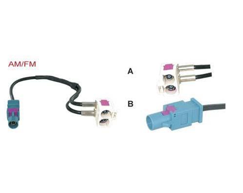 Antenne adapter Audi VW 2x Fakra female - 1x Fakra male, Auto diversen, Auto-accessoires, Nieuw, Verzenden