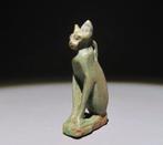 Oud-Egyptisch Faience Amulet van de Godin Bastet. Late, Verzamelen