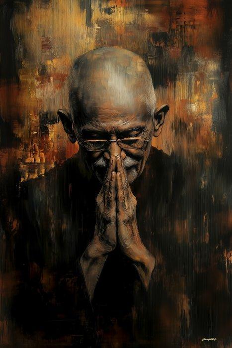 Giancarlo Colombo - GCD Art - Prayer for Peace #16, Antiek en Kunst, Kunst | Schilderijen | Modern