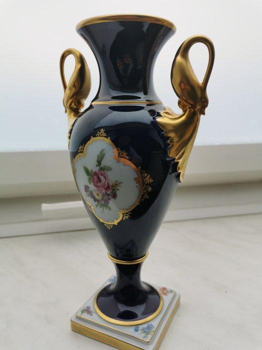 Vaas met dubbele oren - Porselein - Menuett Echt Kobalt, Antiek en Kunst, Antiek | Glas en Kristal