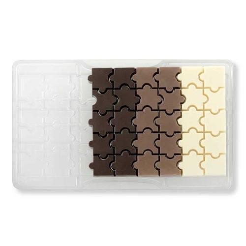 Chocolademal Puzzel (32x) 2x0,7 cm, Hobby en Vrije tijd, Taarten en Cupcakes maken, Nieuw, Verzenden