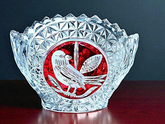 Hofbauer Co - Tafelmiddenstuk (4) - Kristal - Ruby Birds, Antiek en Kunst, Curiosa en Brocante