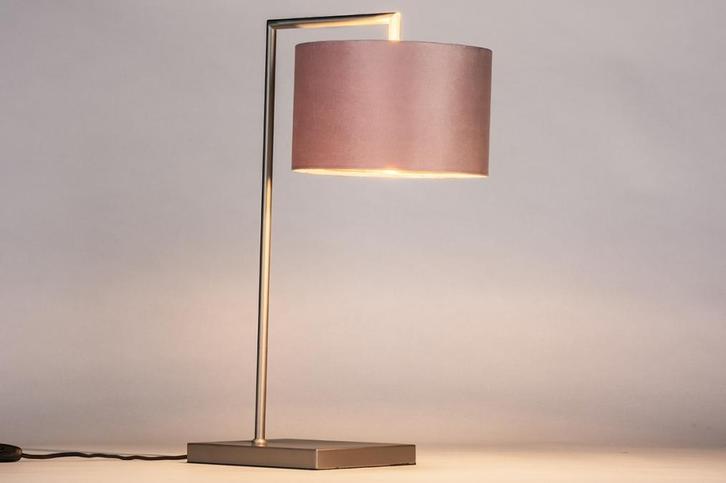 Rietveld Tafellampen - Staalgrijs, Roodkoper, Roze - Staal,, Huis en Inrichting, Lampen | Tafellampen, Verzenden