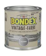 Bondex Vintage - Zilver - 0,25 liter - krijtverf, Doe-het-zelf en Verbouw, Overige kleuren, Nieuw, Beits, Ophalen of Verzenden