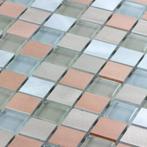Mozaïektegel Canus Licht Vierkant Glas Aluminium 30x30 cm, Nieuw, Overige materialen, Overige typen, 20 tot 40 cm