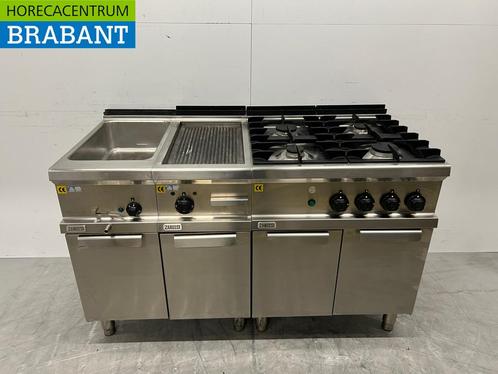 RVS Zanussi baklijn bestaande uit Bain Marie, Bakplaat en 4, Zakelijke goederen, Horeca | Keukenapparatuur, Gebruikt, Ophalen of Verzenden