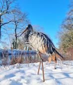 Beeldje - Levensechte reiger - metal