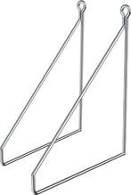 Plankdrager - Metaal - Set van 2 - 20x25 cm - Zilver - ML-De, Verzenden, Zo goed als nieuw