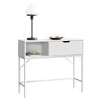 [en.casa] Console tafel Tranemo sidetable 92x30x80 cm wit, Verzenden, Nieuw