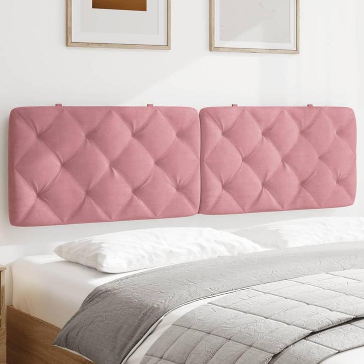 vidaXL Hoofdbordkussen 180 cm fluweel roze, Huis en Inrichting, Slaapkamer | Bedden, Nieuw, Stof, Verzenden