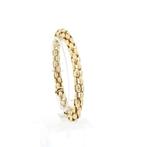 Gouden Mesh schakel armband | 22,5 cm (gouden armband), Ophalen of Verzenden, Gebruikt, Overige kleuren, Goud