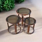 Set bijzettafels (3) - Vintage & Bohême - Rattan, Bamboe,