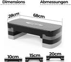 Aerobic Fitness Step - Stepbank - Verstelbaar - Zwart - Phys, Verzenden, Zo goed als nieuw