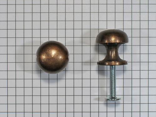 Knop paddenstoel brons antiek 20 mm, Doe-het-zelf en Verbouw, Hang- en Sluitwerk, Nieuw, Ophalen of Verzenden
