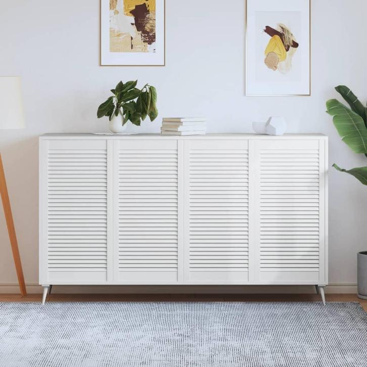 vidaXL Kastdeuren met lamellen 4 st 99,3x49,4 cm grenenhout, Huis en Inrichting, Kasten | Overige, Nieuw, Verzenden