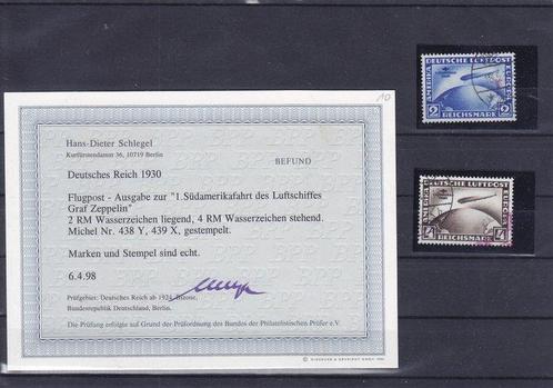 Duitse Rijk 1930 - Zuid-Amerika-reis 2 en 4 RM gestempeld,, Postzegels en Munten, Postzegels | Europa | Duitsland